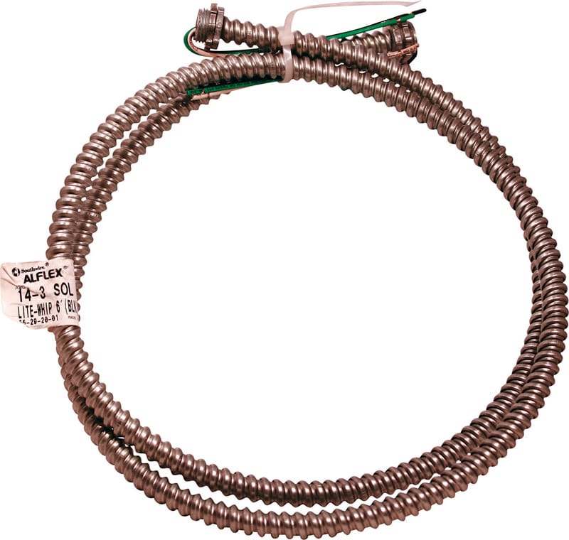 Southwire 55292015 3/8 in. D X 6 ft. L Steel Flexible Electrical Conduit