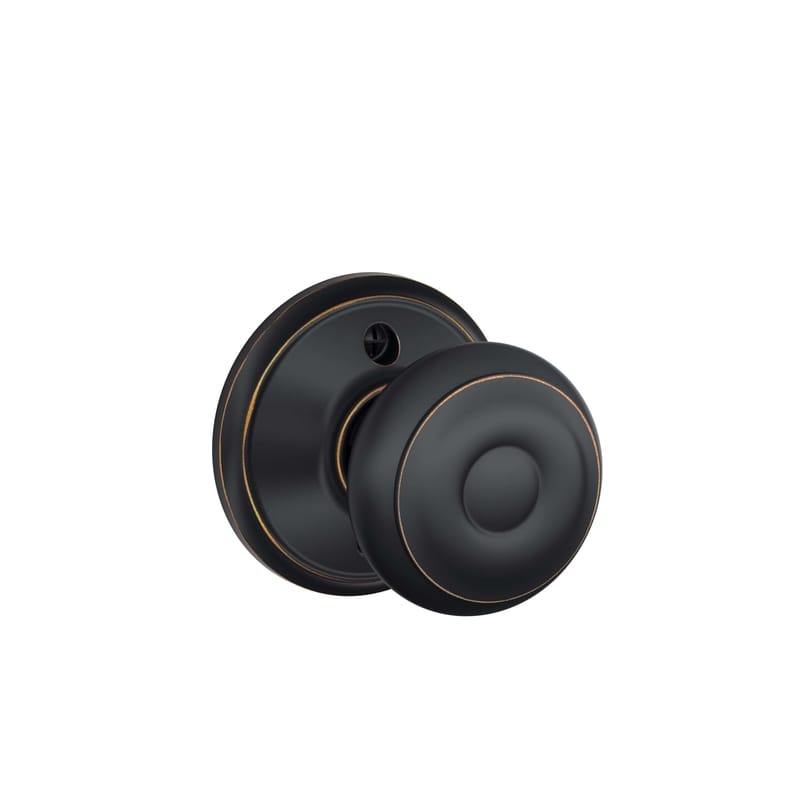 Schlage F170GEO716 Georgian Aged Bronze Dummy Knob