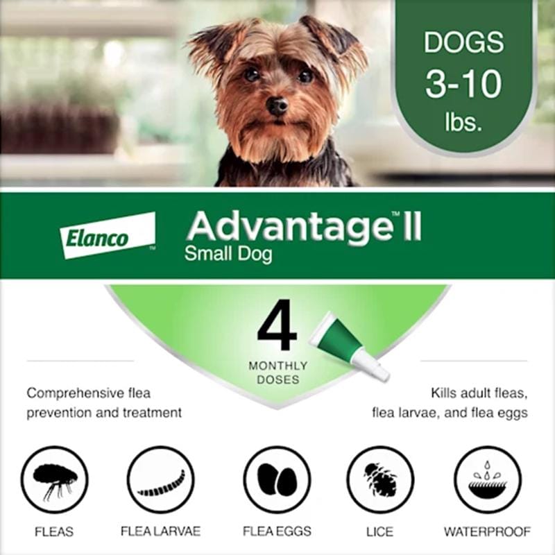 Elanco 81520240-AGD Advantage II Liquid Dog Flea Drops Imidacloprid/Pyriproxyfen 0.056 oz