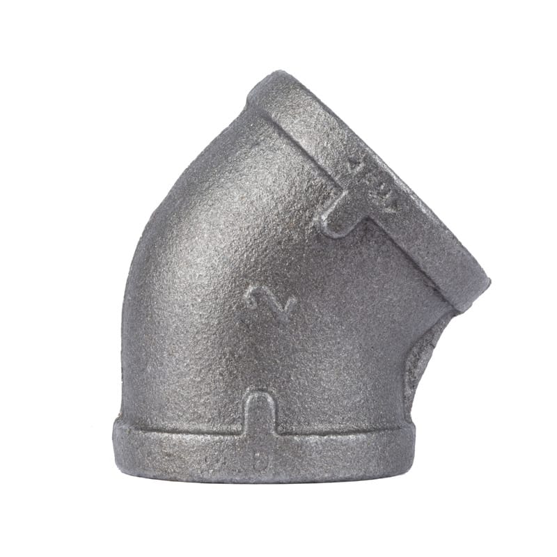 STZ Industries 501432 2 in. FIP each X 2 in. D FIP Black Malleable Iron 45 Degree Elbow