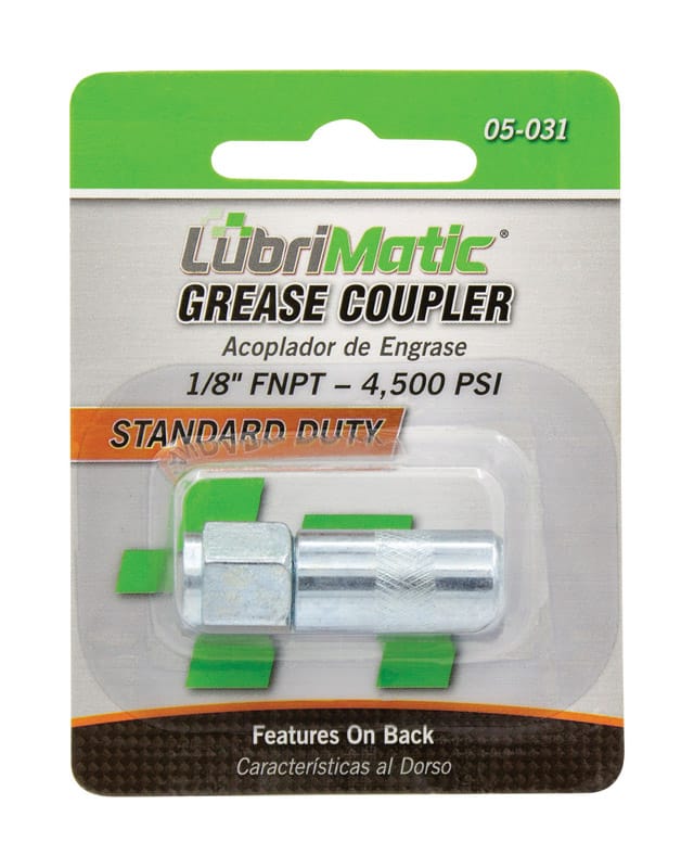 Lubrimatic LUBR05031 1/8 in. Straight Grease Gun Coupler 1 pk
