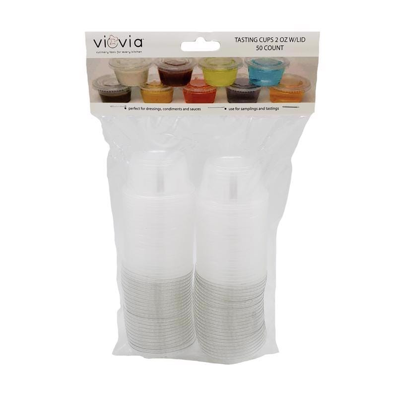 Viovia VIO-0372 2 oz Clear Polypropylene Tasting Cups with Lid