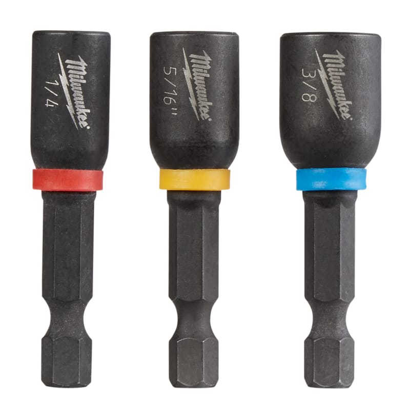 Milwaukee 49-66-4561 Shockwave 1-7/8 in. L Steel Nut Driver Set 3 pc