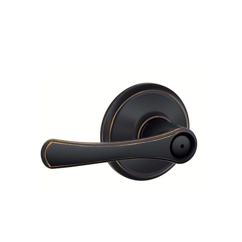 Schlage F40VVLA716 Avila Aged Bronze Bed and Bath Lever