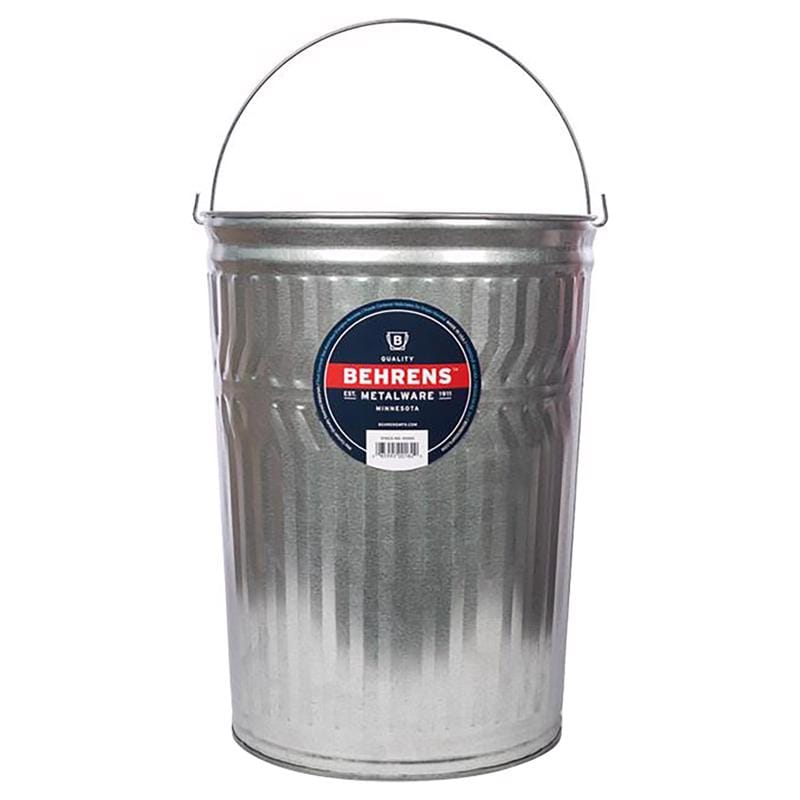 Behrens UGL20 20 gal Gray Galvanized Steel Garbage Can Animal Proof/Animal Resistant