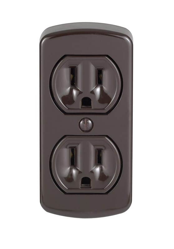 Leviton 00091-000 15 amps 125 V Duplex Brown Outlet 5-15R 1 pk