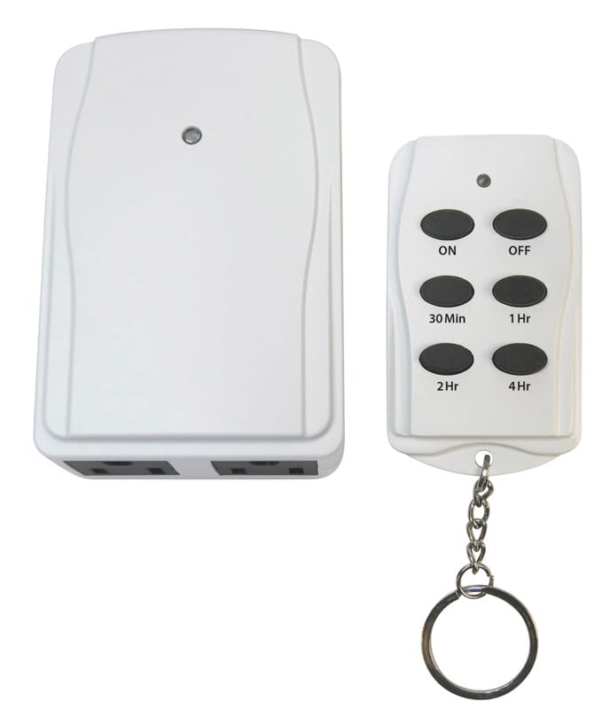 Prime TNRCCD21-RC Indoor Timer With Remote Control and Grounded Outlets 125 V White