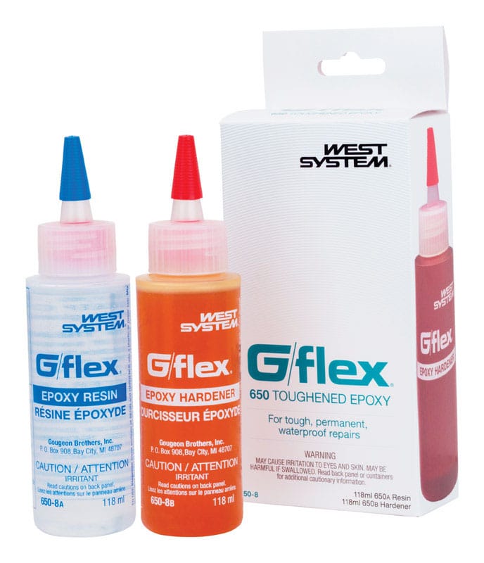 West System 650-8 G/flex Extra Strength Epoxy Clear Toughened Epoxy Kit 2 pk