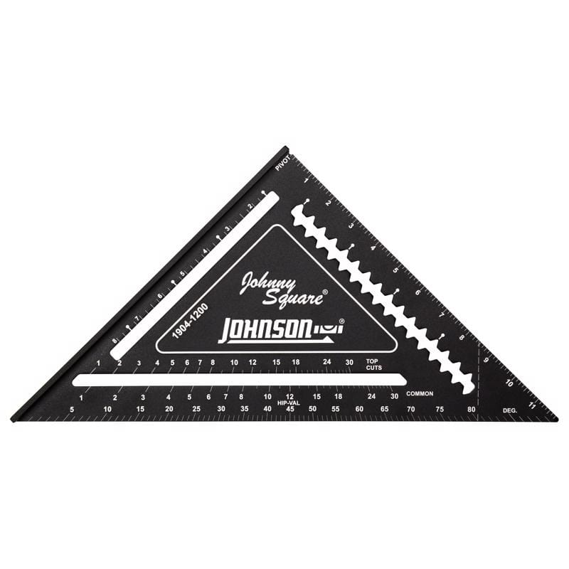 Johnson 1904-1200 Johnny Square 12 in. L Aluminum Professional Easy-Read Rafter Square