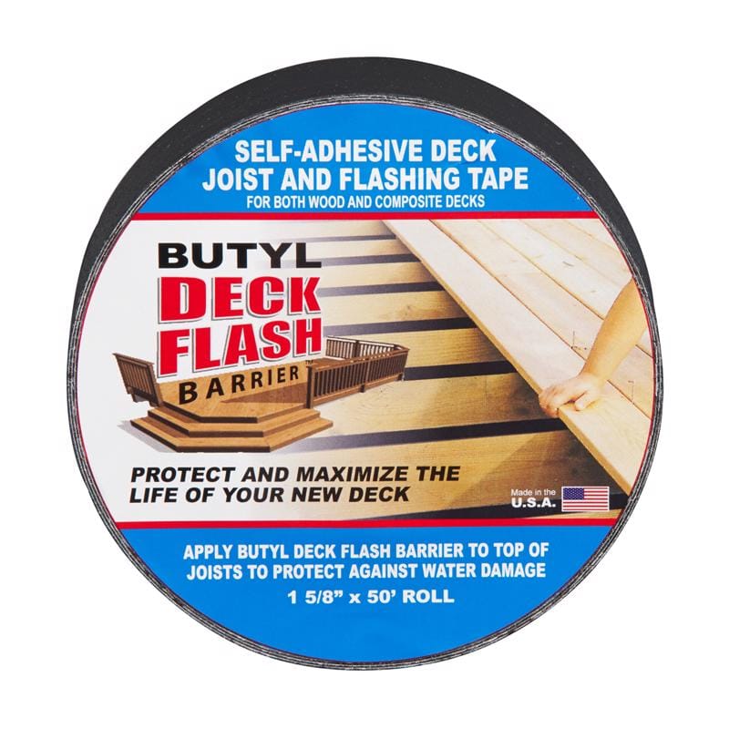 Cofair Products BDFB1550 1-5/8 in. W X 50 ft. L Tape Self Adhesive Deck Flashing Black
