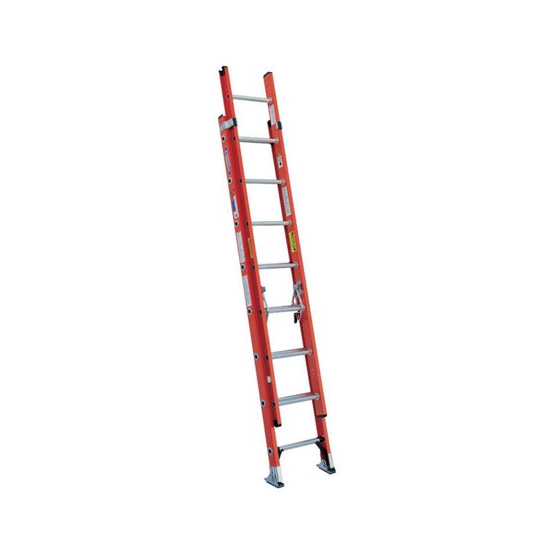 Werner D6216-2 16 ft. H Fiberglass Extension Ladder Type IA 300 lb. cap.
