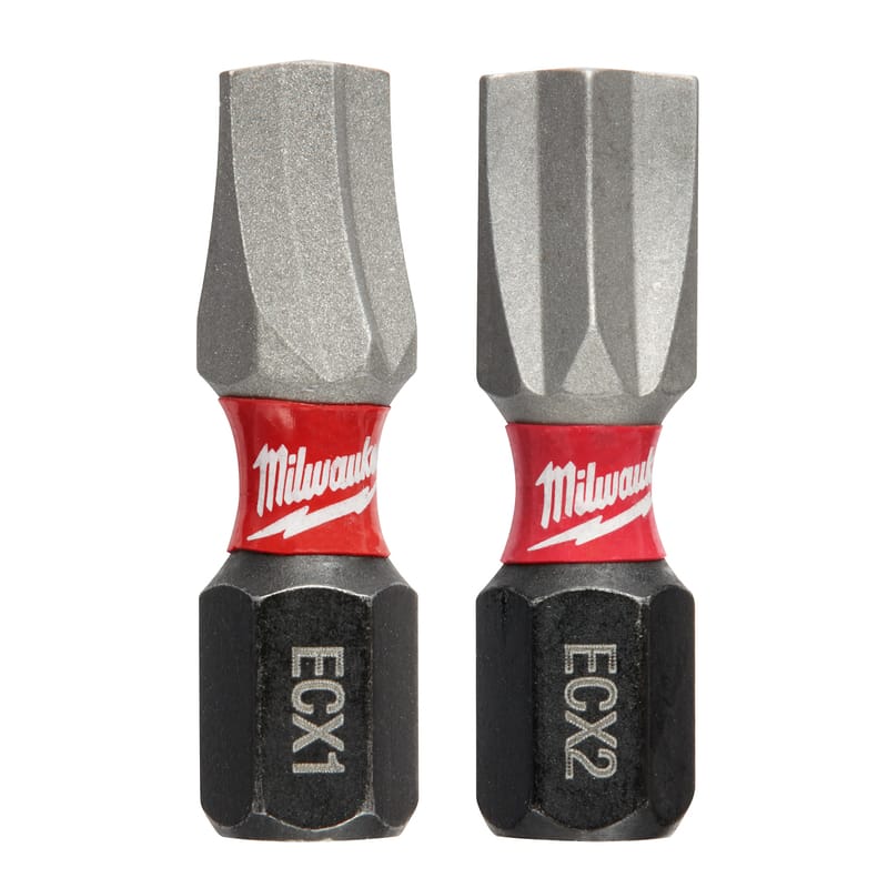 Milwaukee 48-32-4440 Shockwave ECX 1/4 in. X 1 in. L Impact Insert Bit Set Alloy Steel 2 pc