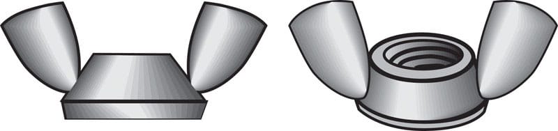 Hillman 180237 6-32 in. Zinc-Plated Steel SAE Wing Nut 1 pk
