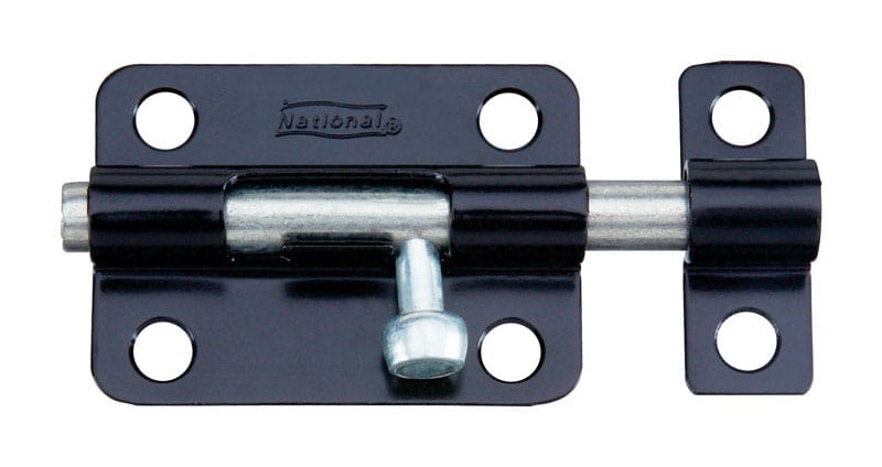 National Hardware N151-522 3 in. L Black Steel Barrel Bolt 1 pk