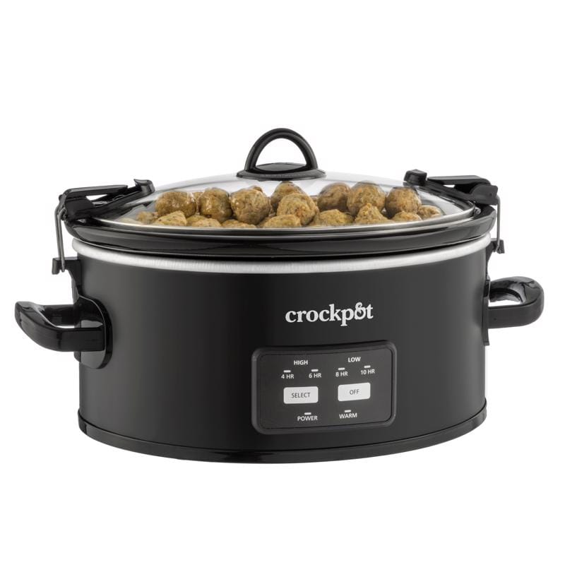 Crock-Pot 2125185 6 qt Black Stoneware Programmable Slow Cooker