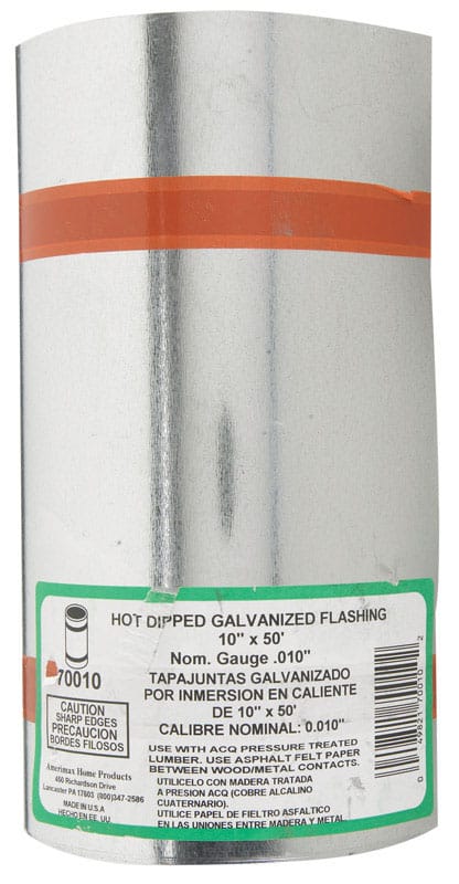 Amerimax 70010 10 in. W X 50 ft. L Galvanized Steel Valley Flashing Silver