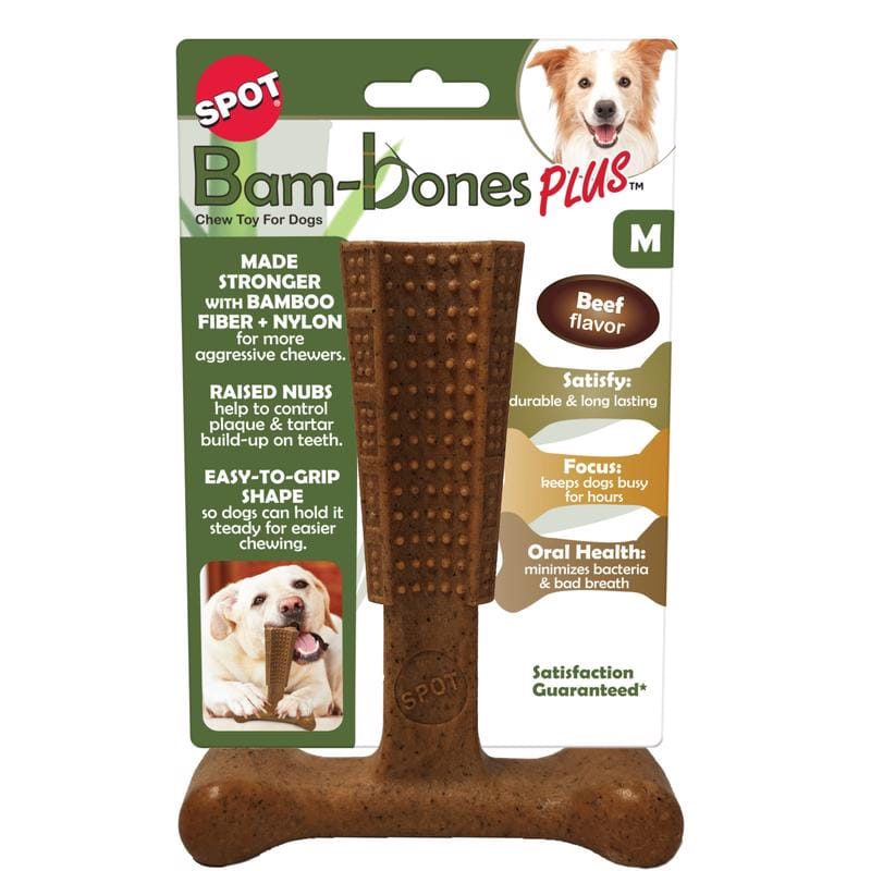 Spot 54491 Bam-bones Plus Beef Chews For Dogs 6 in. 1 pk
