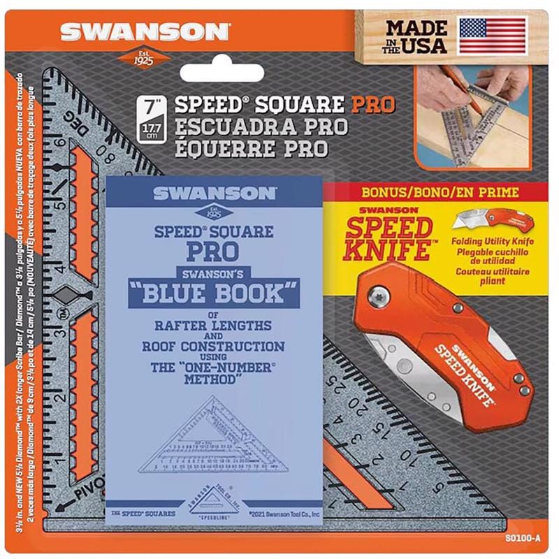 Swanson S0100-ASK Pro 8.5 in. L Aluminum Speed Square
