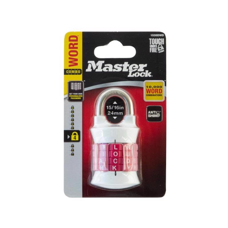 Master Lock 1535DWD 1-1/2 in. W Metal 4-Dial Combination Combination Padlock