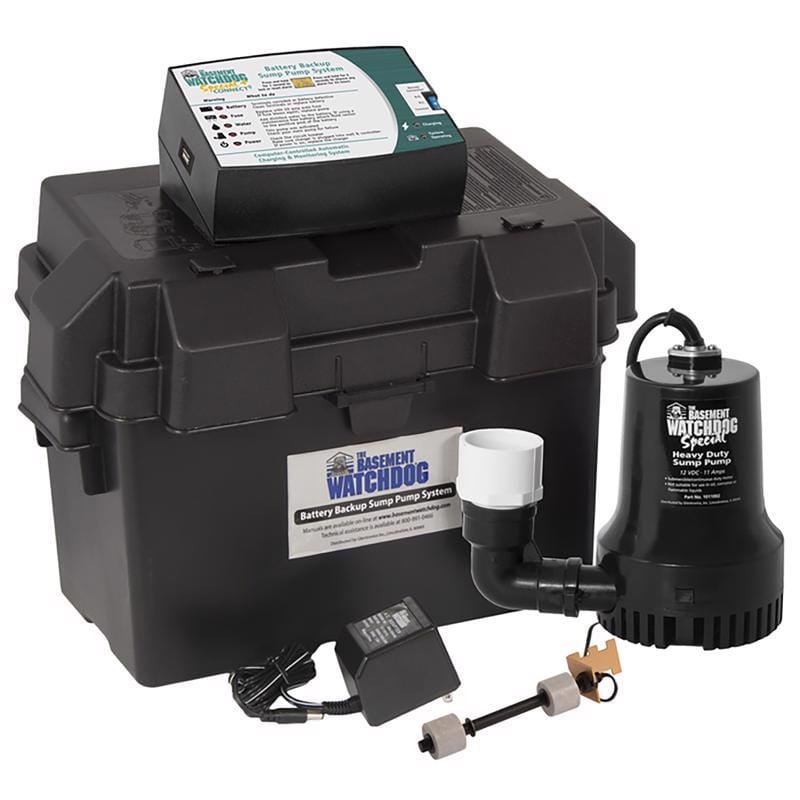 The Basement Watchdog BWSP 1/3 HP 2,600 gph Thermoplastic Dual Reed Switch Battery Backup Sump Pump