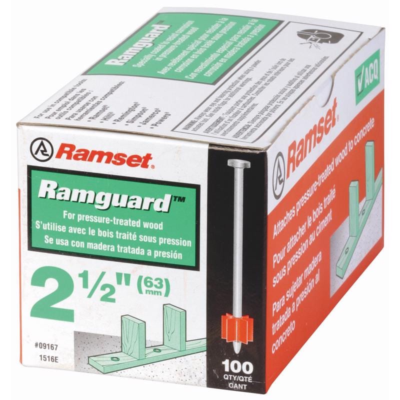 Ramset 09167 0.3 in. D X 2-1/2 in. L Steel Flat Head Drive Pin 100 pk