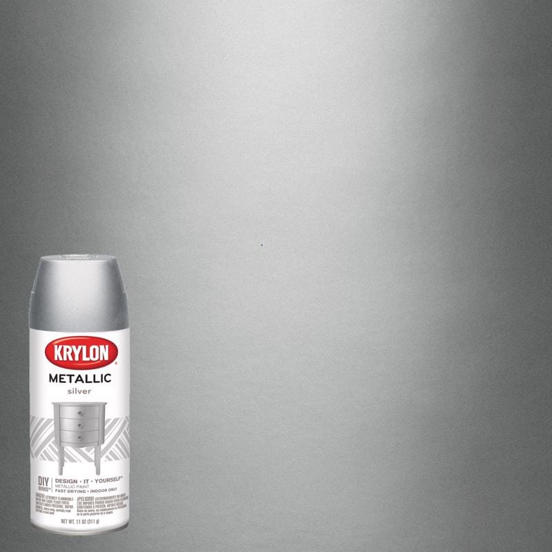 Krylon K01406 Brilliant Silver Metallic Spray Paint 11 oz