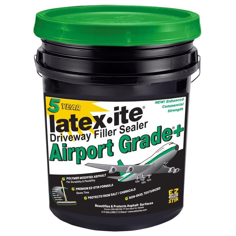 Latex-Ite 75066 Airport Grade+ Flat Black Asphalt Driveway Sealer 4.75 gal