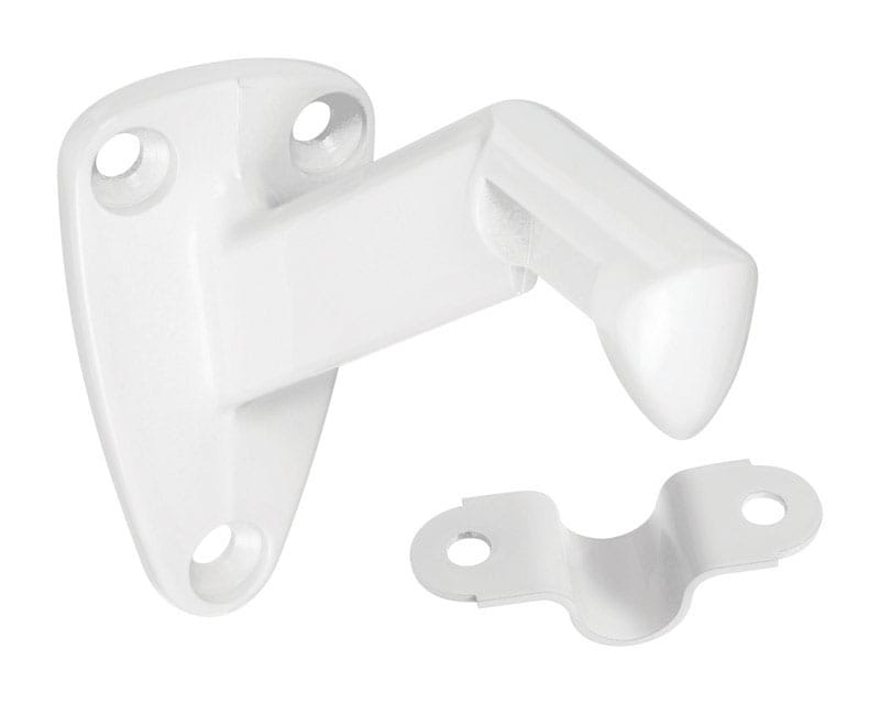 National Hardware N248-351 White Zinc Die Cast w/Steel Strap Handrail Bracket