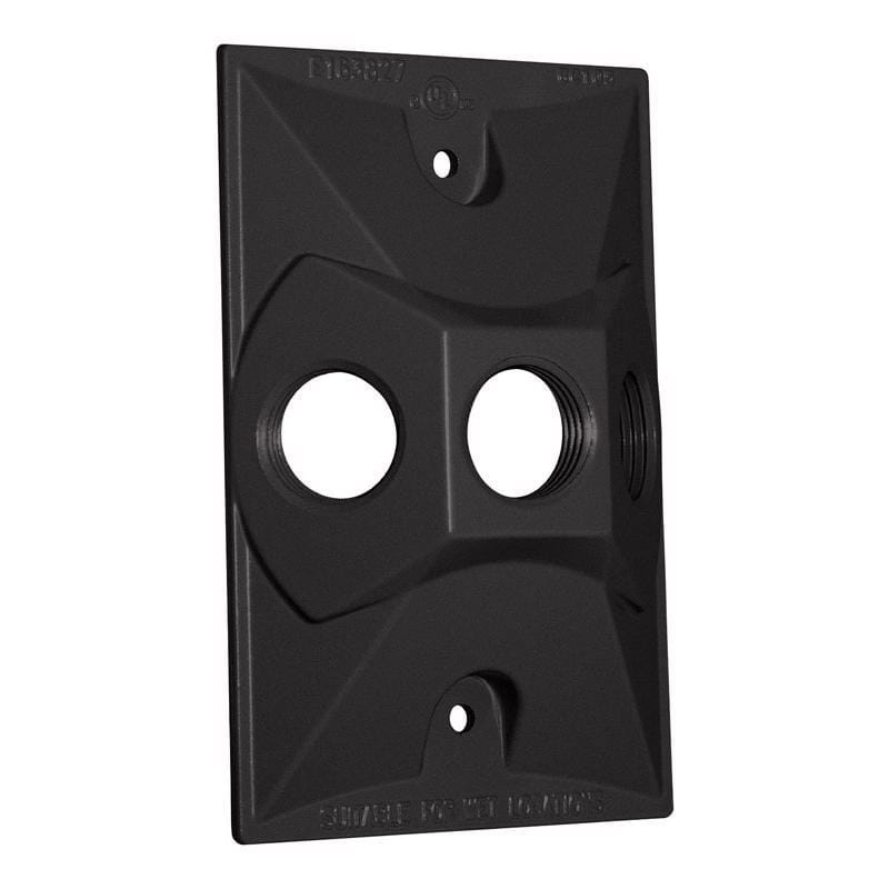 Sigma Engineered Solutions 14373BR Rectangle Die-Cast Metal 1 gang 4.61 in. H X 2.85 in. W Lampholder Cover