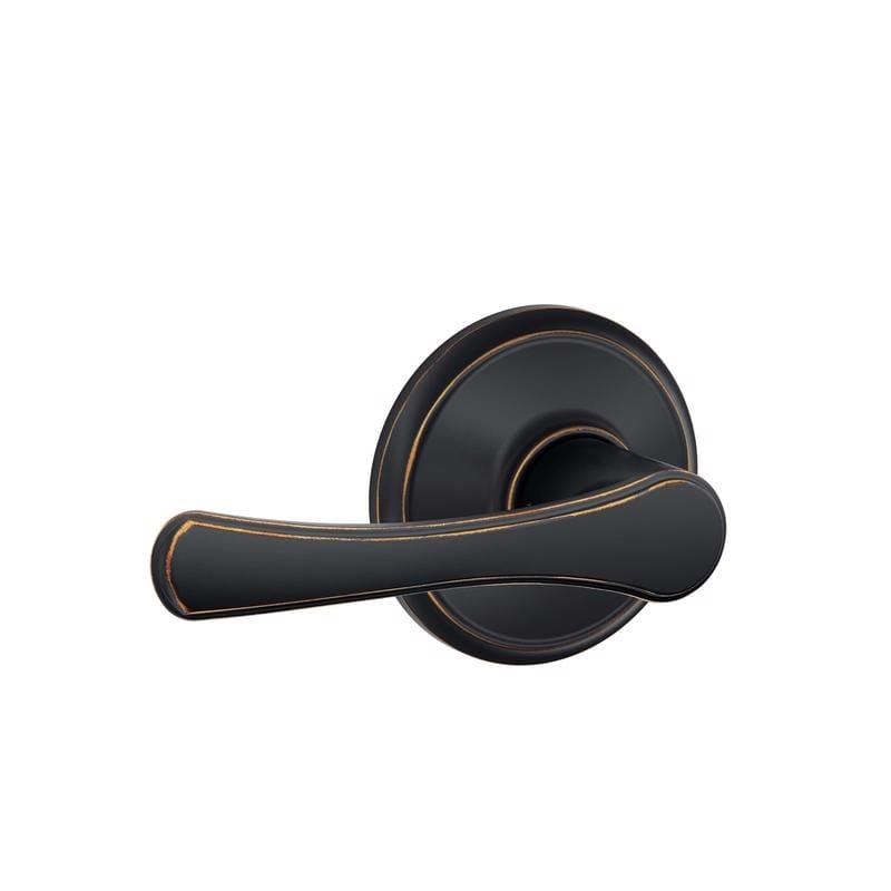Schlage F10VVLA716 Avila Aged Bronze Passage Lever