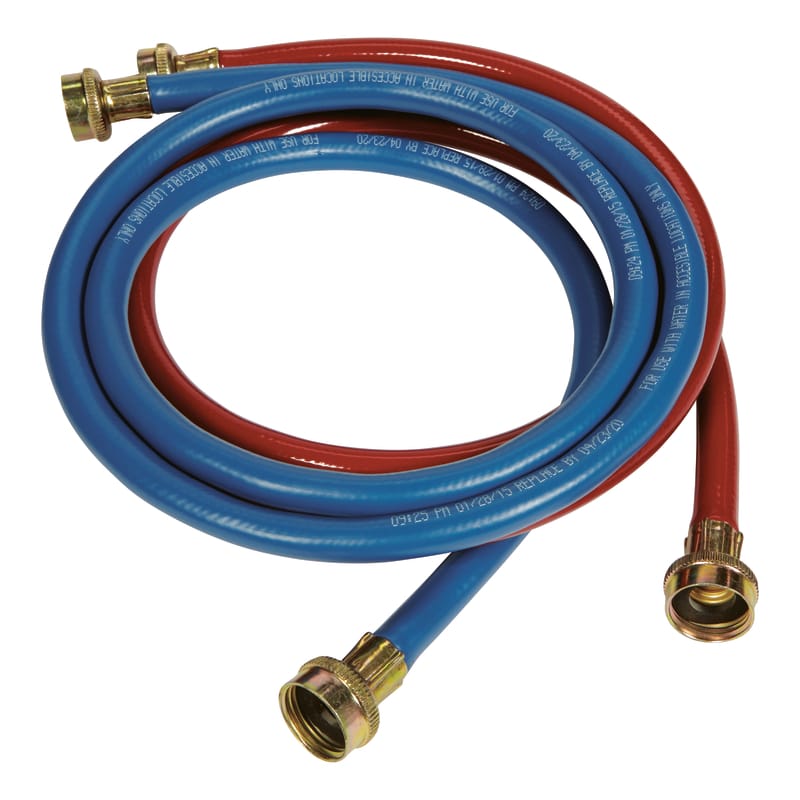 Ultra Dynamic Products WA6RB7004 3/8 in. FGH X 3/4 in. D FGT 4 ft. Rubber Washing Machine Supply Line