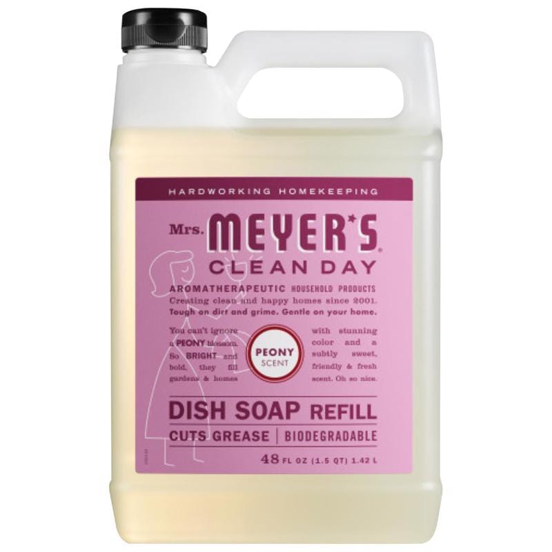 MRS. Meyer'S 11408 Clean Day Peony Scent Liquid Dish Soap Refill 48 oz 1 pk