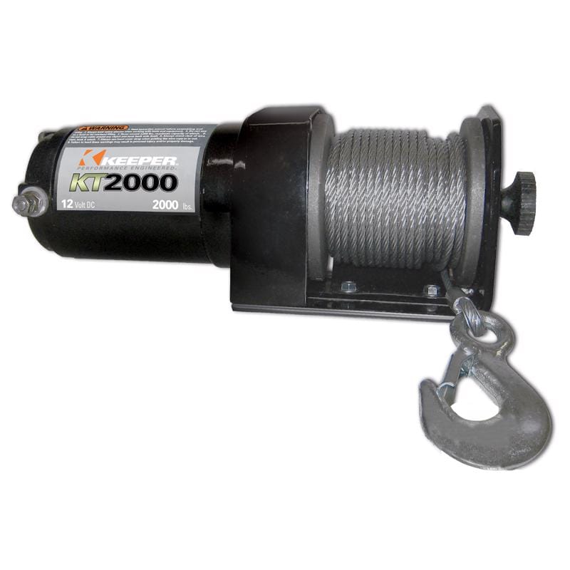 Keeper KT2000 50 ft. 2000 lb 1 HP Permanent Magnet Electric Automotive Winch