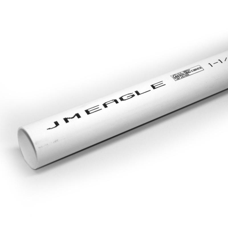 JM Eagle 521 SDR21 PVC Pressure Pipe 1/2 in. D X 10 ft. L Plain End 200 psi