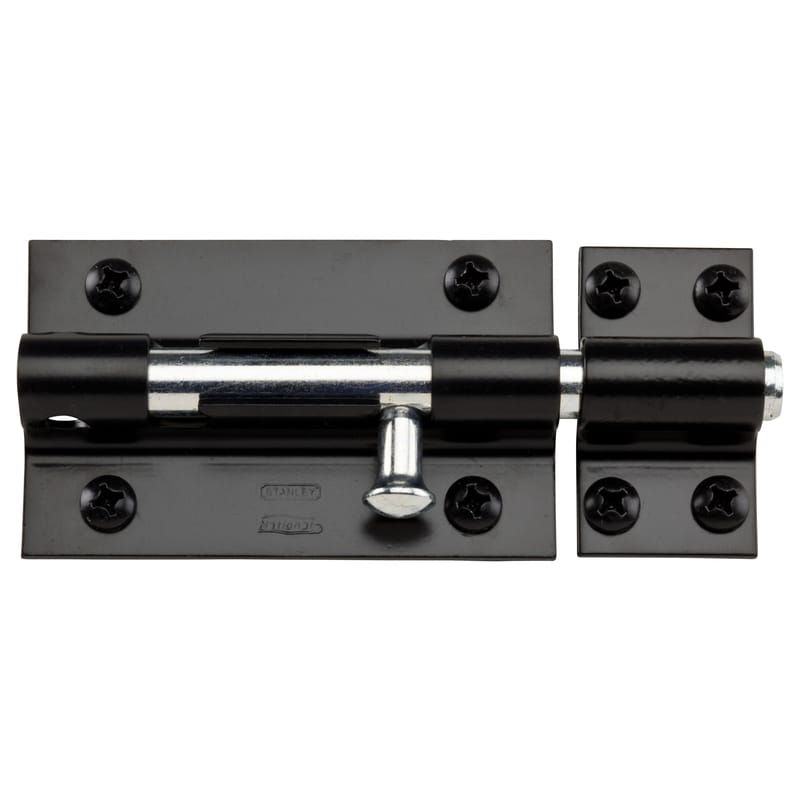 National Hardware N152-121 5 in. L Black Steel Heavy Duty Barrel Bolt 1 pk