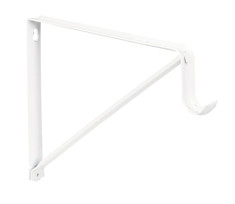Knape & Vogt RP-0045-WT John Sterling White Steel Shelf/Rod Bracket 12 Ga. 11 in. L 250 lb