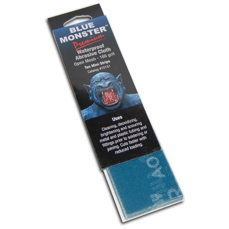 Mill Rose 70151 Blue Monster 8 in. L X 2 in. W Aluminum Oxide 165 Grit Medium Open Mesh Abrasive Cloth