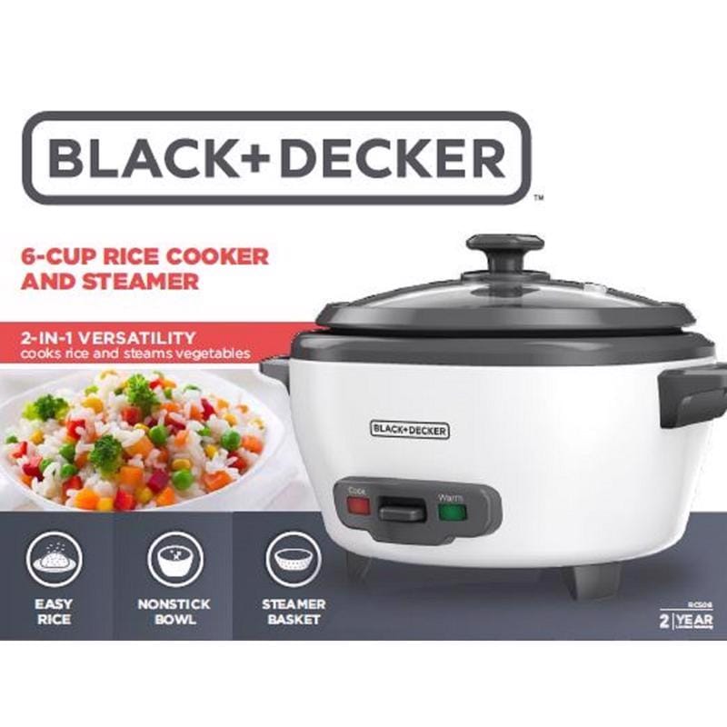 Black+Decker RC506X White 6 cups Rice Cooker