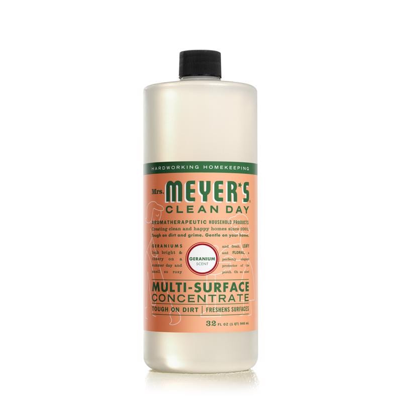 MRS. Meyer'S 13440 Clean Day Geranium Scent Concentrated Multi-Surface Cleaner Liquid 32 oz