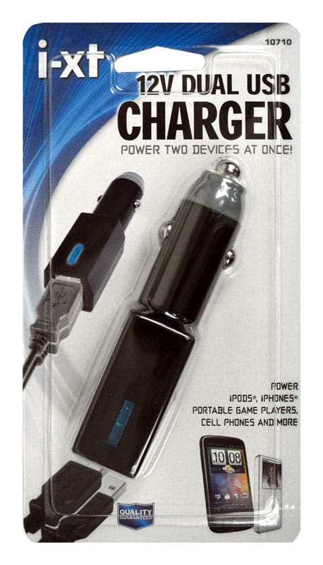 Goxt 10710 12 V Black Dual USB Charger 1 pk