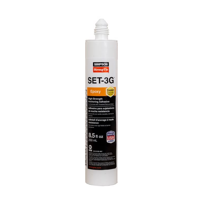 Simpson Strongtie SET3G10 Simpson Strong-Tie SET-3G Plastic Concrete Anchoring Epoxy Paste 18.5 in. H X 1.94 in. W X 1.94 in.