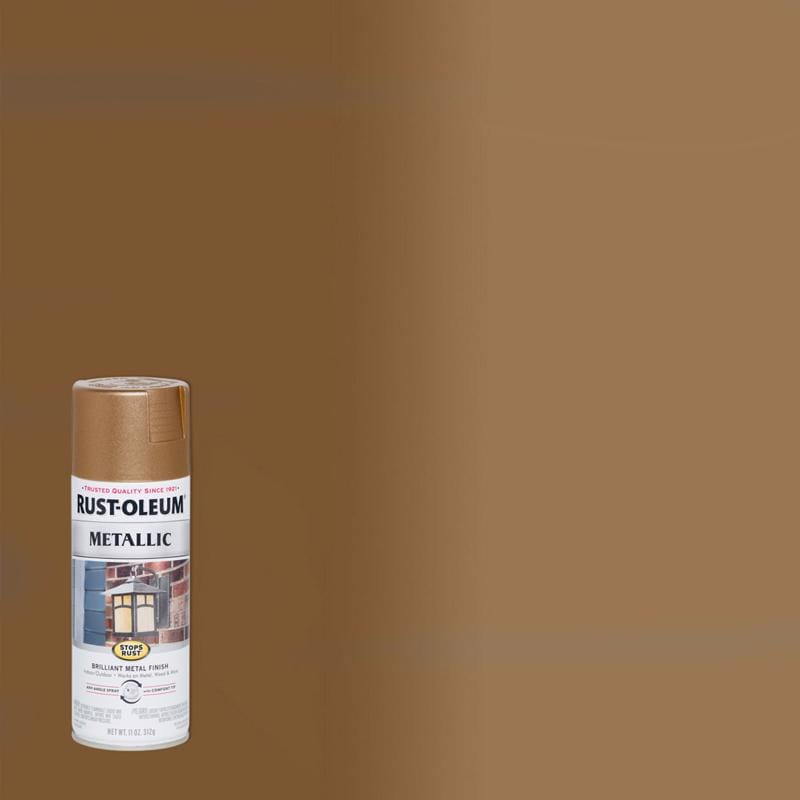 Rust-Oleum 7274830 Stops Rust Metallic Antique Brass Metallic Spray Paint 11 oz