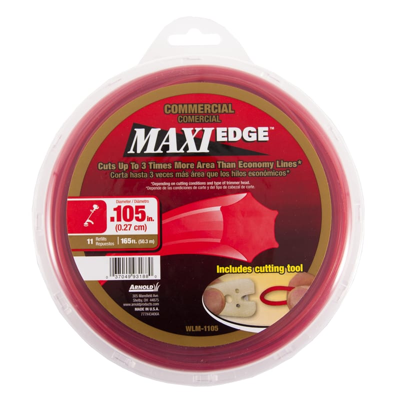 Arnold WLM-1105 Maxi Edge Commercial Grade .105 in. D X 165 ft. L Trimmer Line