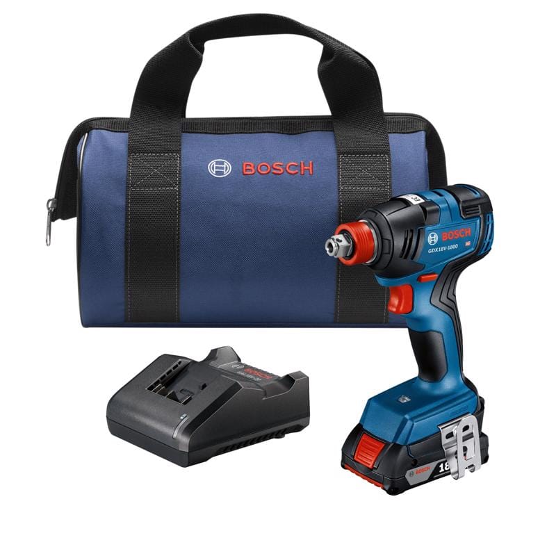 Bosch GDX18V-1800B12 18V 1/4 and 1/2 in. Cordless Brushless Impact Driver Kit (Battery & Charger)
